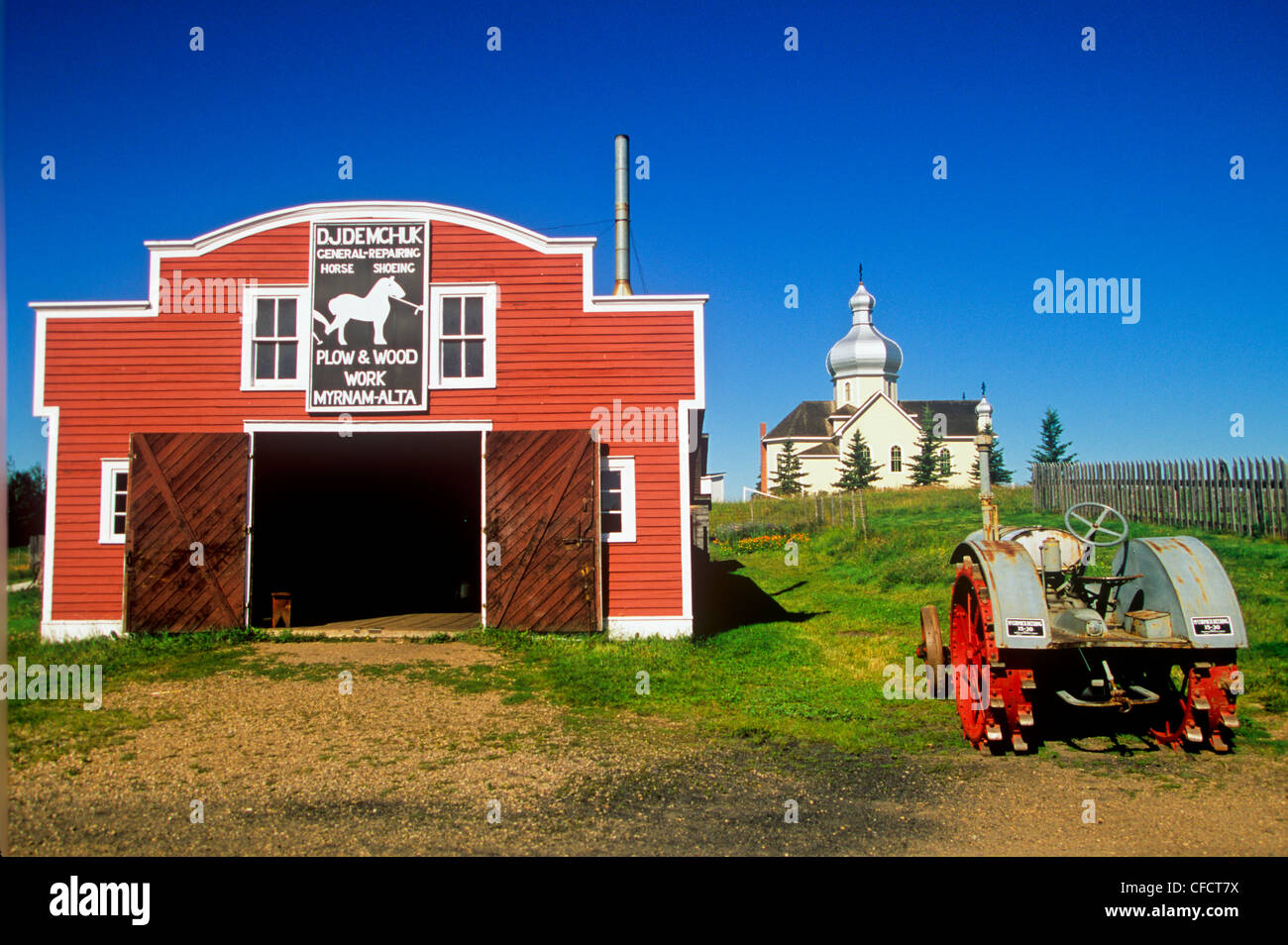 Ukrainian Heritage Village, near Edmonton, Alberta, Canada Stock Photo