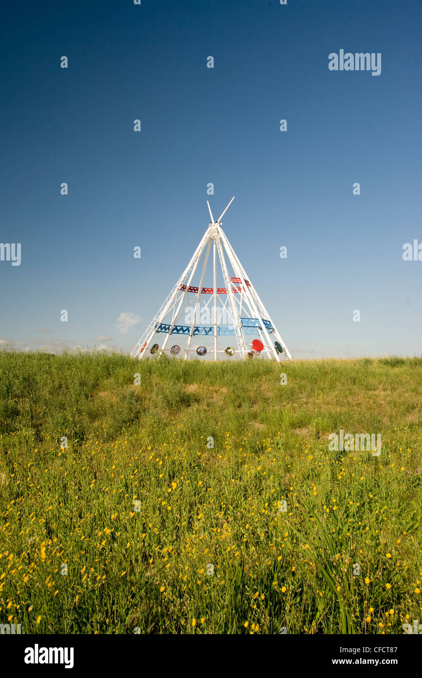 Giant teepee, Medicne Hat, Alberta, Canada Stock Photo