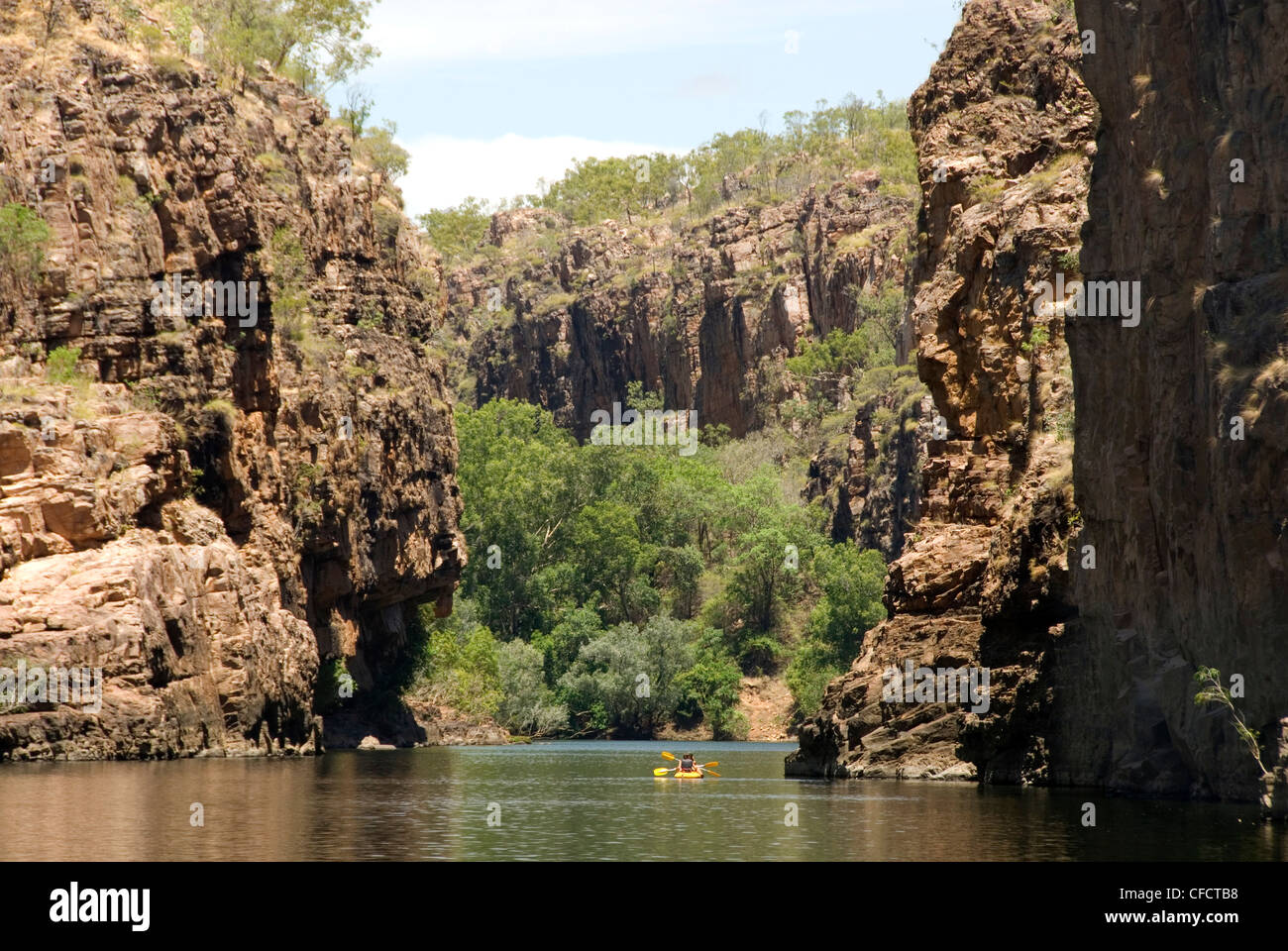 Nitmiluk Gorge in hard sandstone, Katherine, Northern Territory, Australia, Pacific Stock Photo