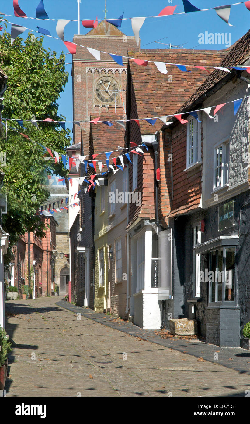 Petworth. Lombard Street in West Sussex market town of Petworth Stock Photo