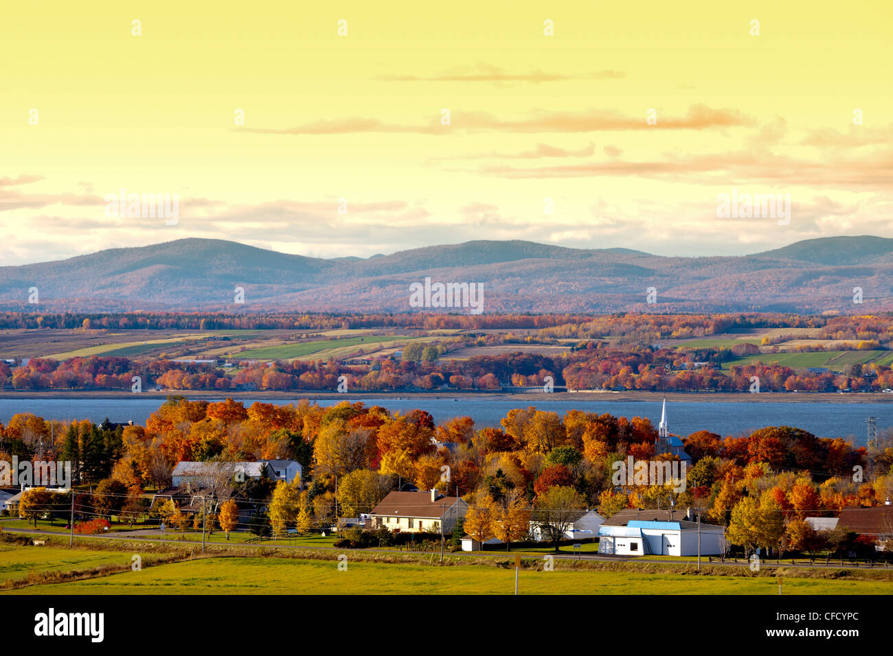 St. Lawrence River, SaintMicheldeBellechasse, Quebec, Canada Stock Photo Alamy