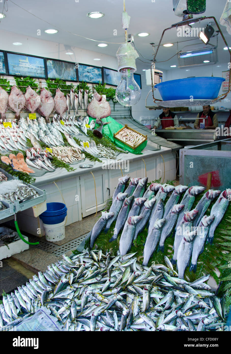 Fish Market at Kadikoy, Asian side of Bosphorus, Istanbul, Turkey Stock