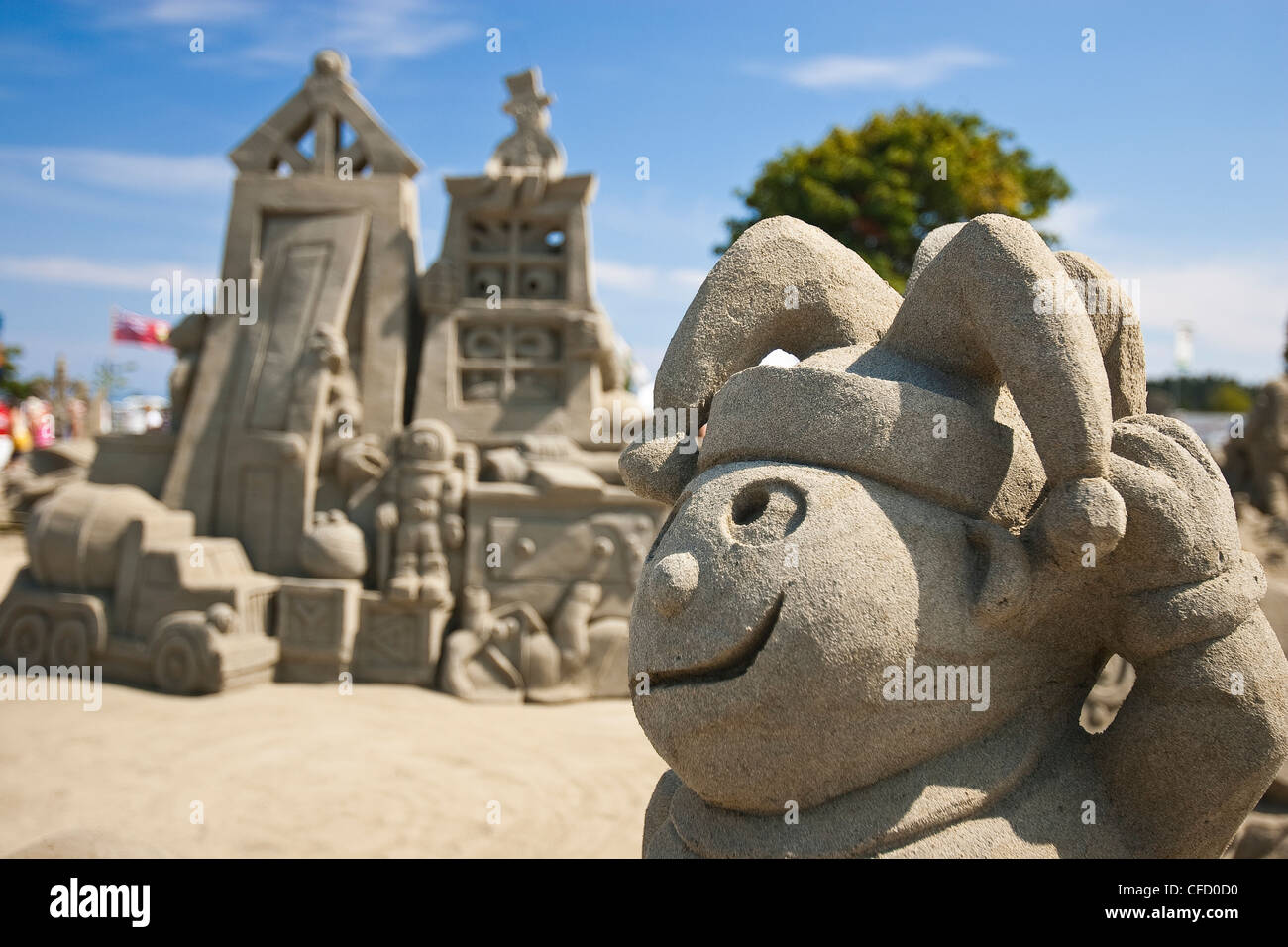 Sand sculpture in sandcastle competition, Parksvile, Vancouver Island ...
