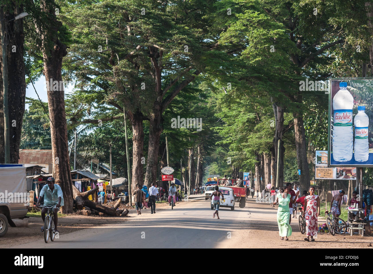 The city of Ambanja, northern Madagascar Stock Photo