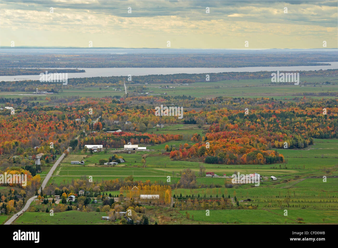 Ottawa River Valley from Champlain Lookout in autumn, Gatineau Park