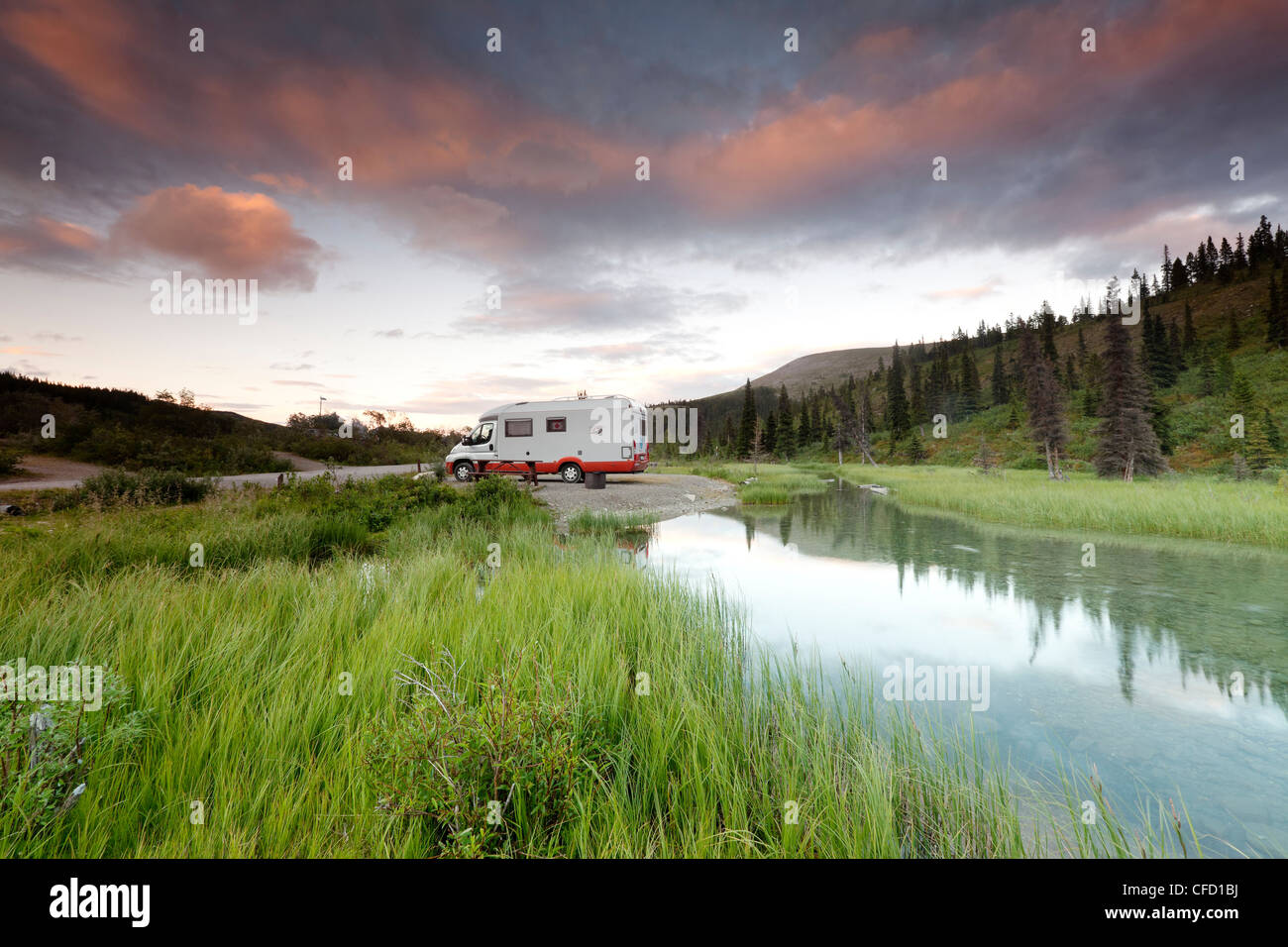 Campsites at the Summit Lake Campground, Stone Mountain Provincial Park