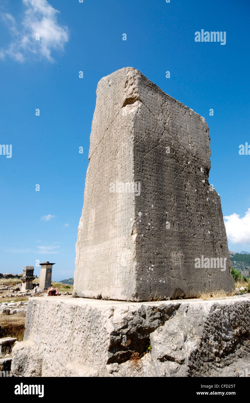 The Inscribed Pillar At The Lycian Site Of Xanthos UNESCO World 