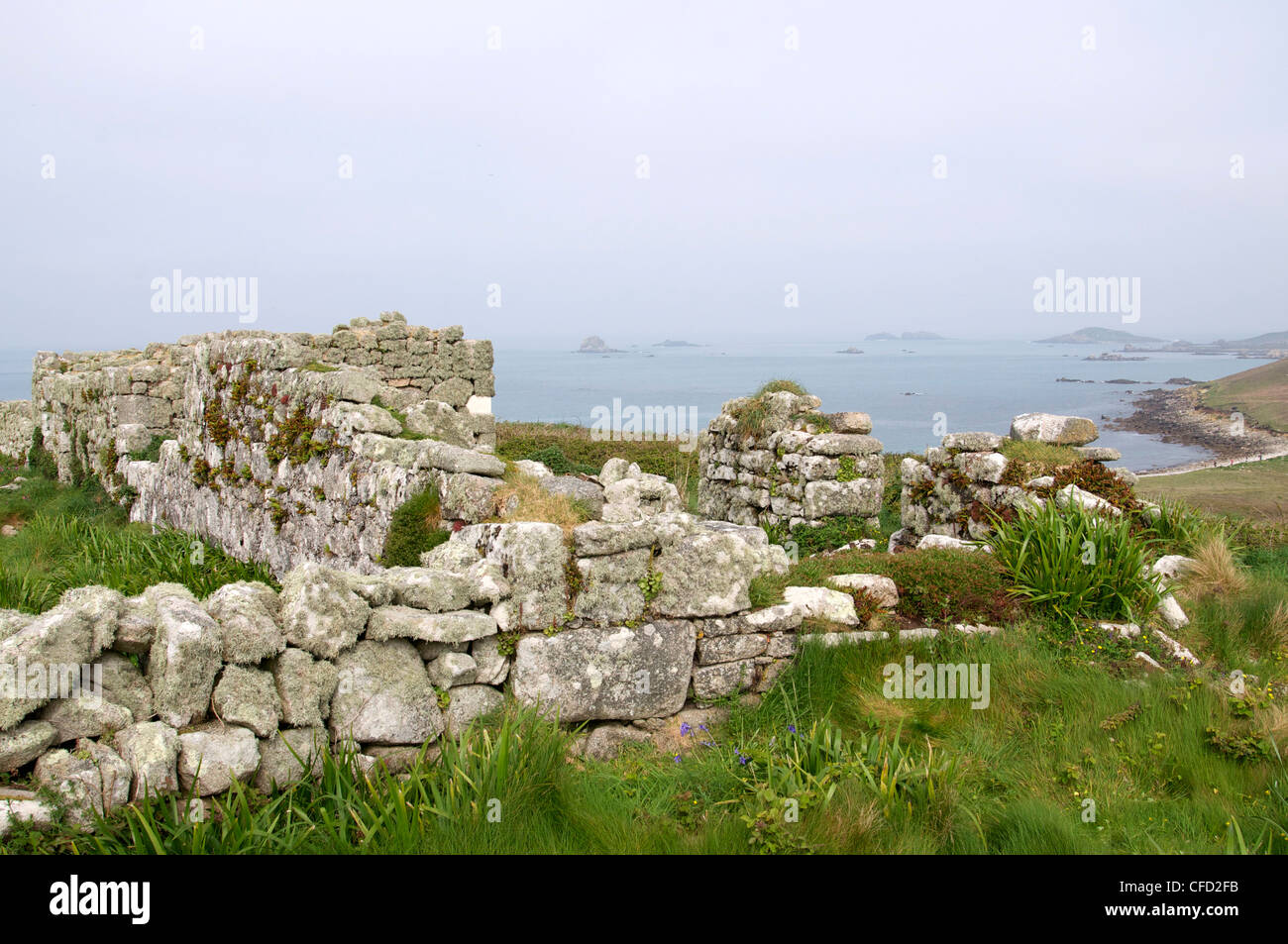 Old abandoned housing on Samson, Isles of Scilly, United Kingdom, Europe Stock Photo