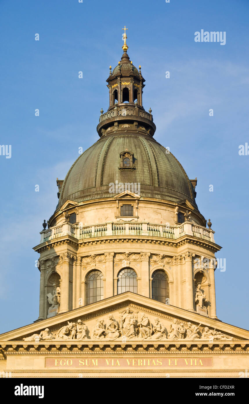 Dome of St. Stephen's basilica (Szent Istvan Bazilika), Budapest, Hungary, Europe Stock Photo