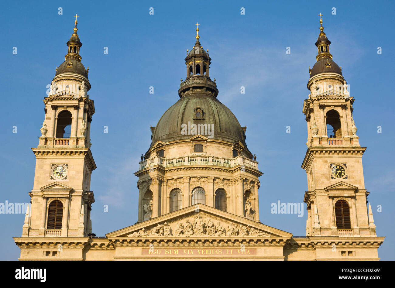 Dome of St. Stephen's basilica (Szent Istvan Bazilika), Budapest, Hungary, Europe Stock Photo