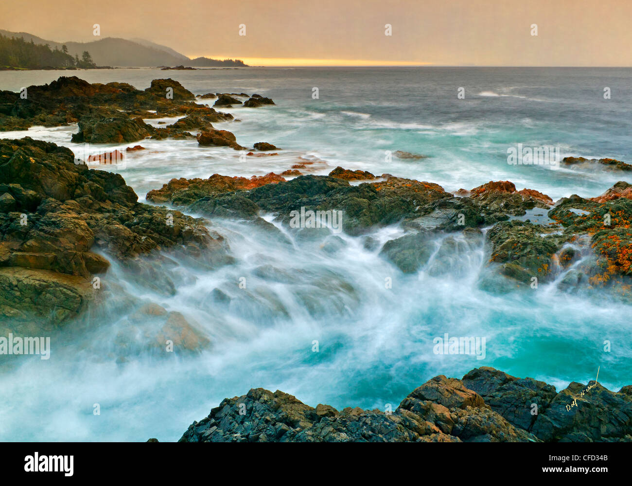 San Josef Bay on the West Coast of Northern Vancouver Island, British Columbia, Canada Stock