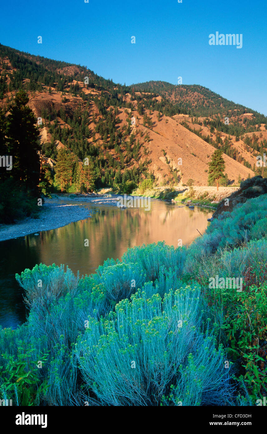 Nicola River Valley along highway 8, British Columbia, Canada Stock