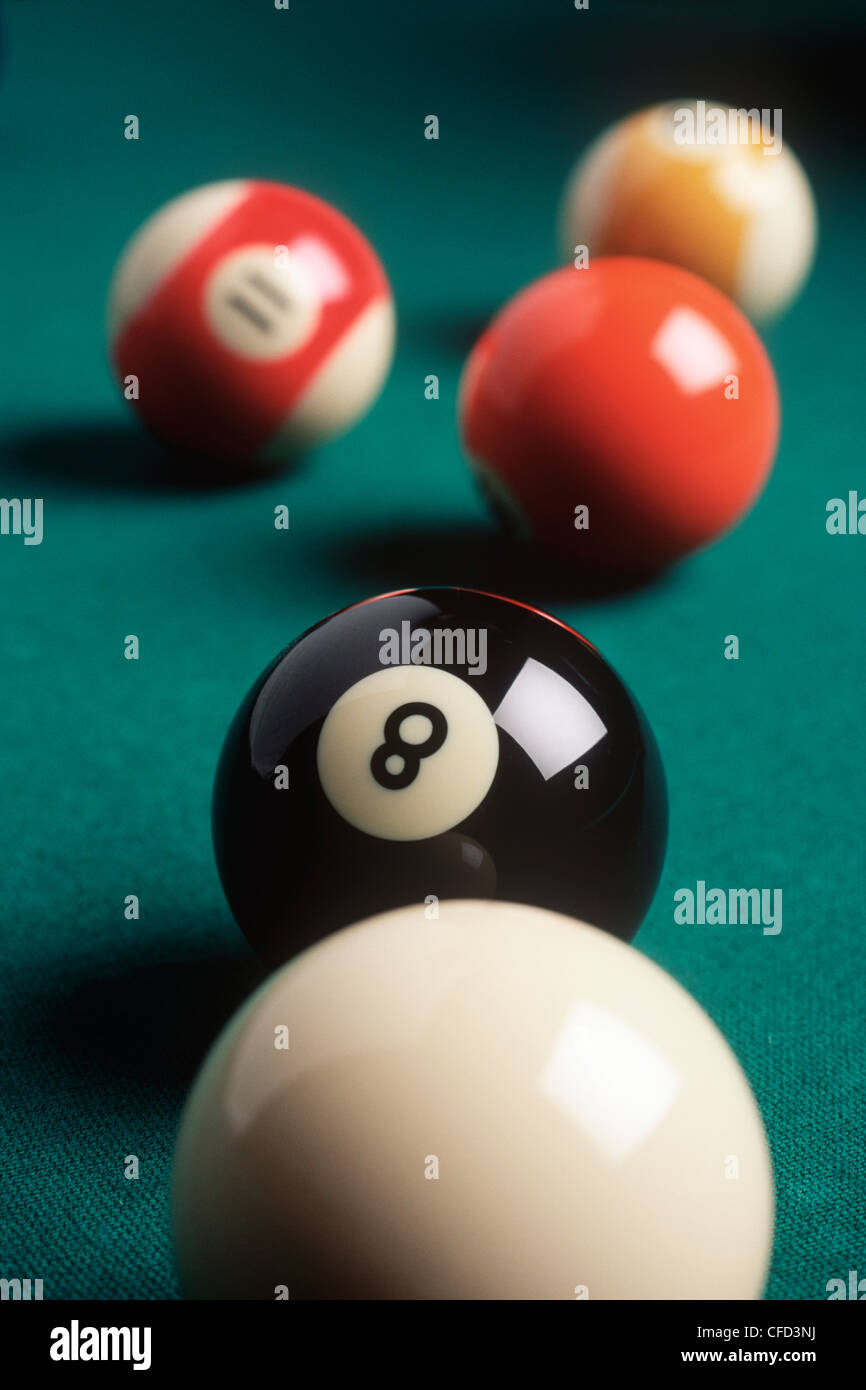 Behind the Eight Ball Concept, British Columbia, Canada. Stock Photo