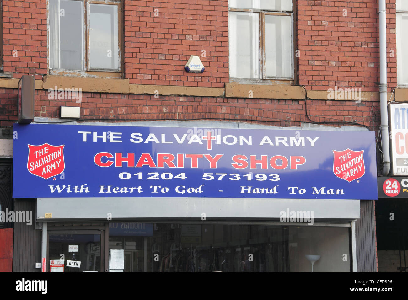 The Salvation Army charity shop on Market Street, Farnworth, Bolton