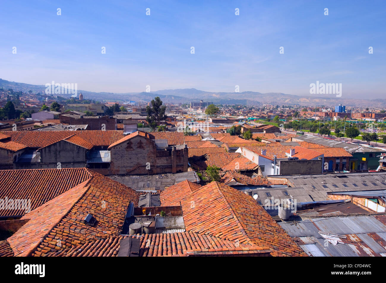 Rooftop city view, Bogota, Colombia, South America Stock Photo