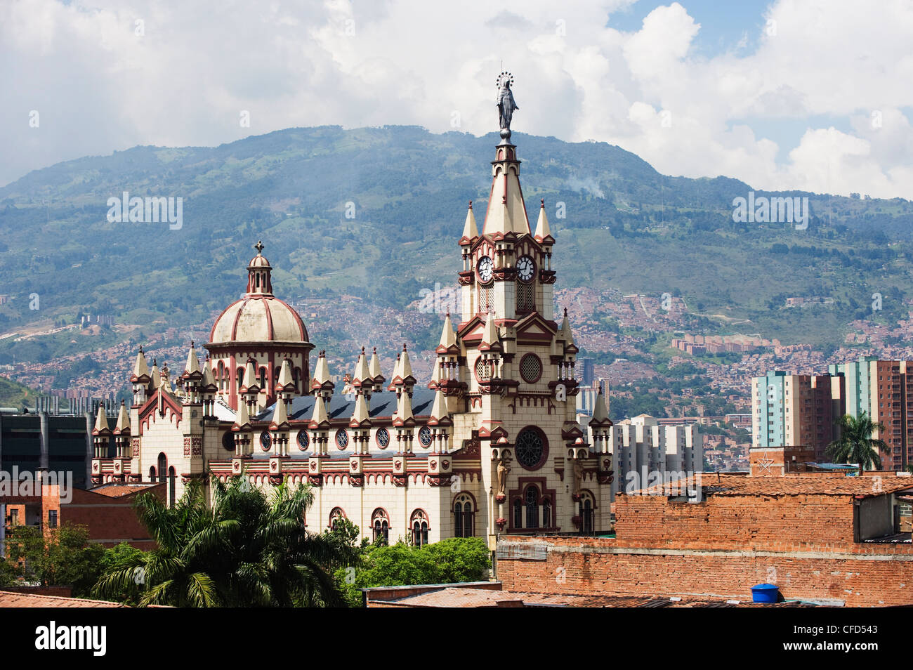 Church in Medellin, Colombia, South America Stock Photo