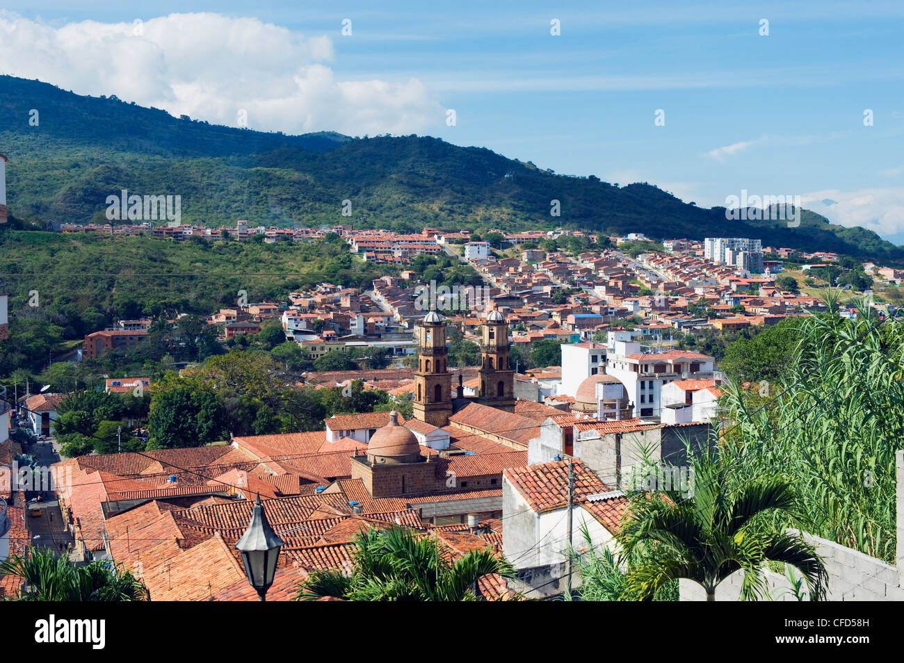 View over San Gil, Colombia, South America Stock Photo