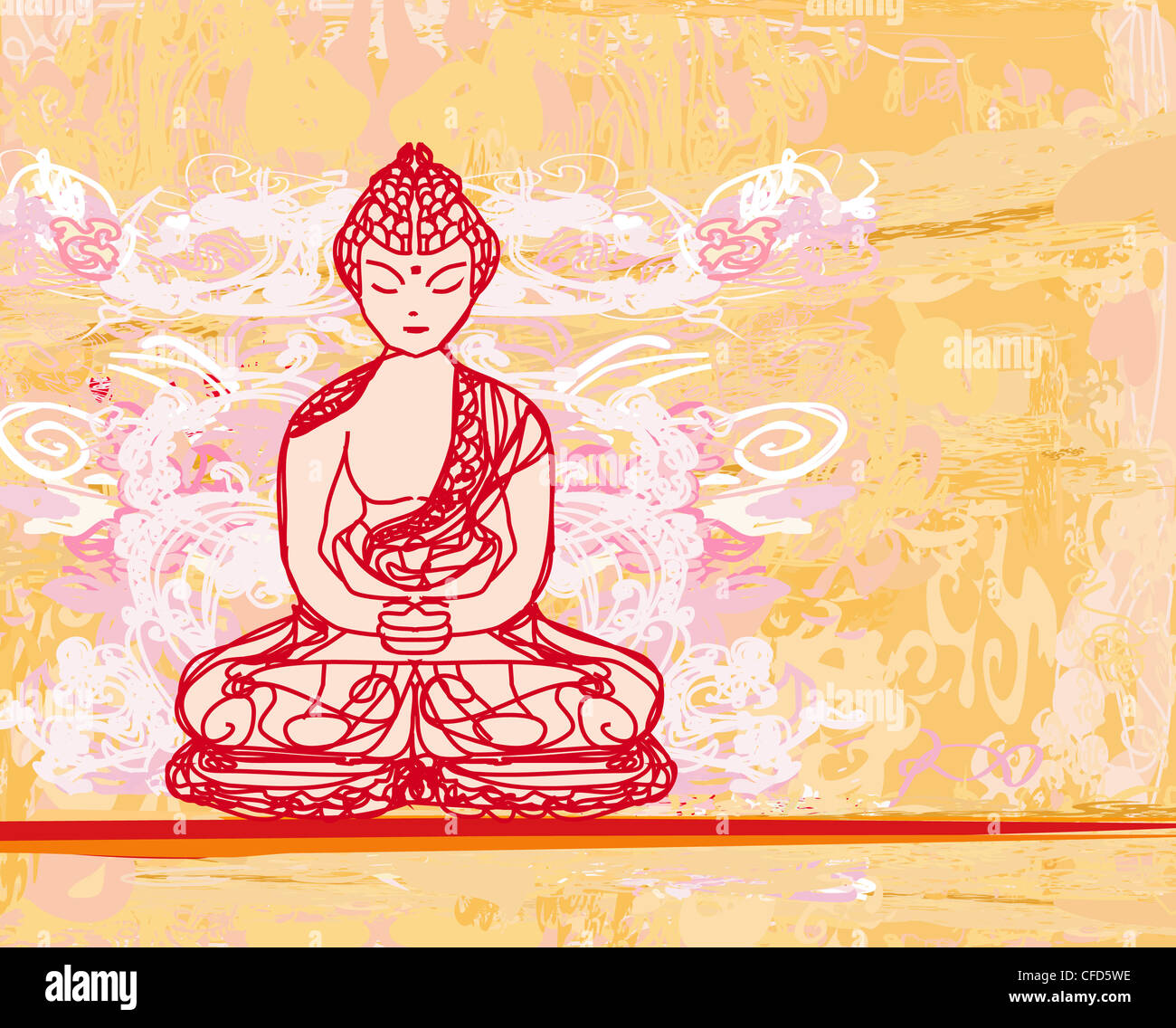 Chinese Traditional Artistic Buddhism Pattern Stock Photo - Alamy