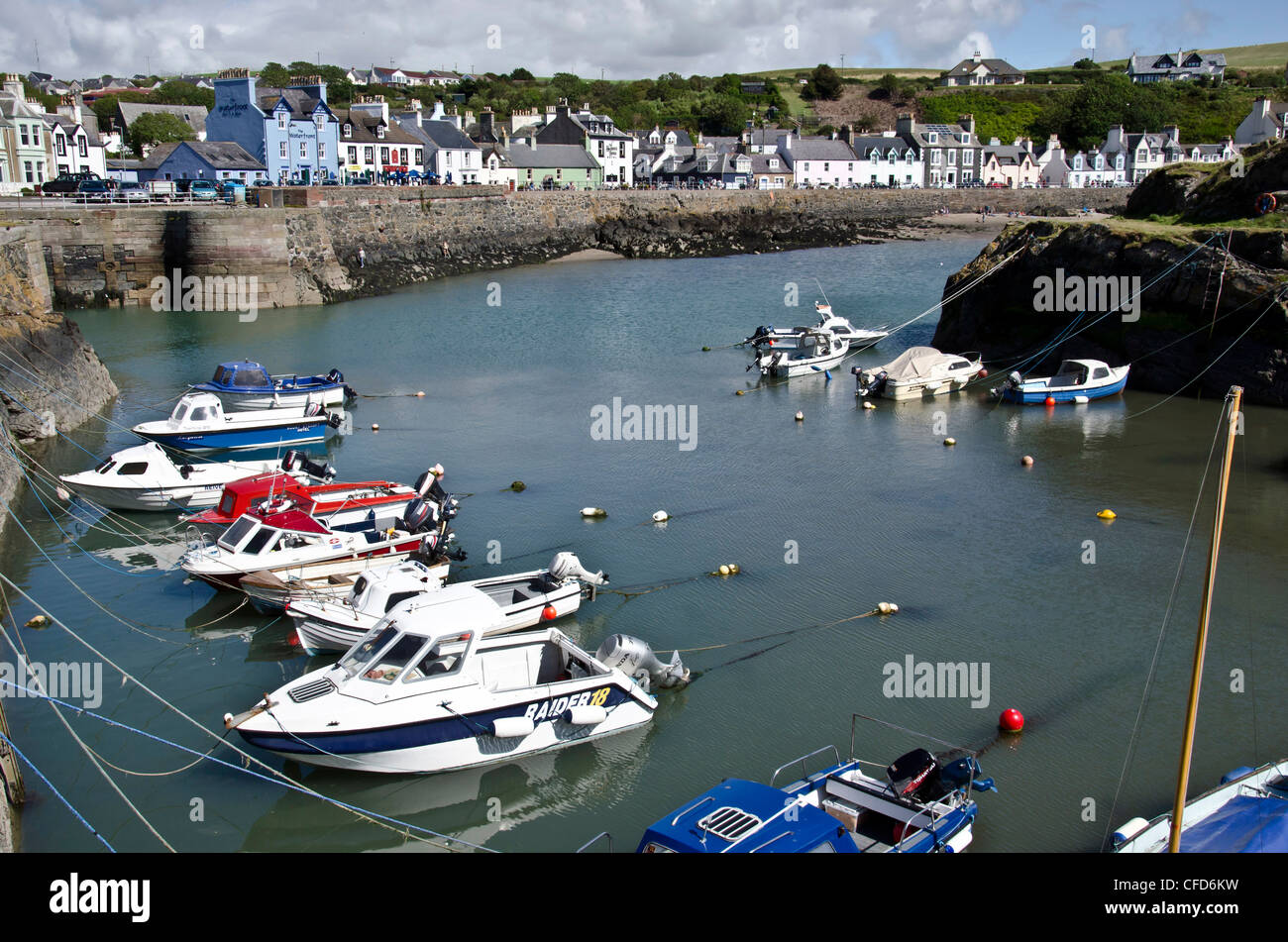 The outer harbour at Portpatrick in South West Scotland Stock Photo - Alamy