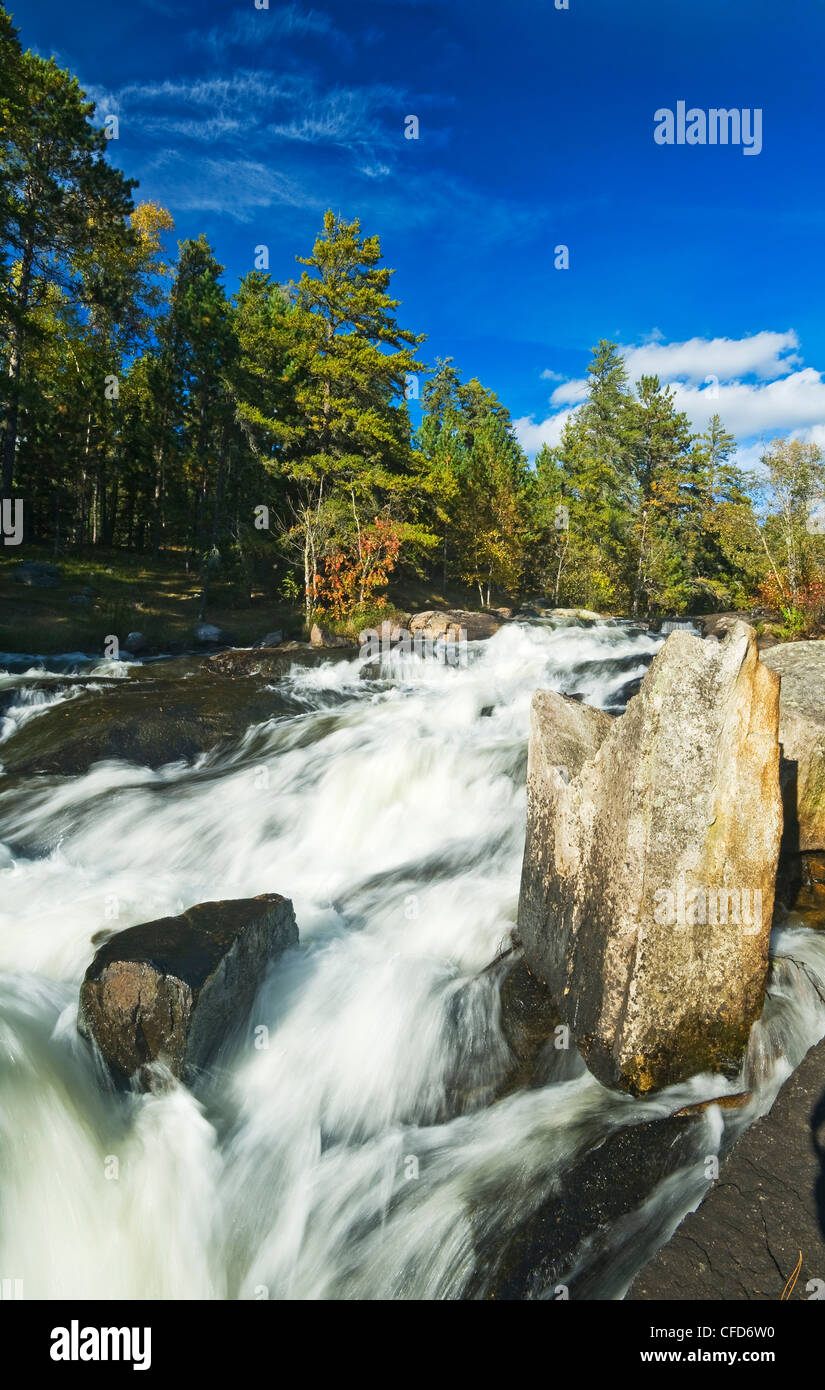 Waterfalls, Rushing River Provincial Park near Kenora, Ontario, Canada ...