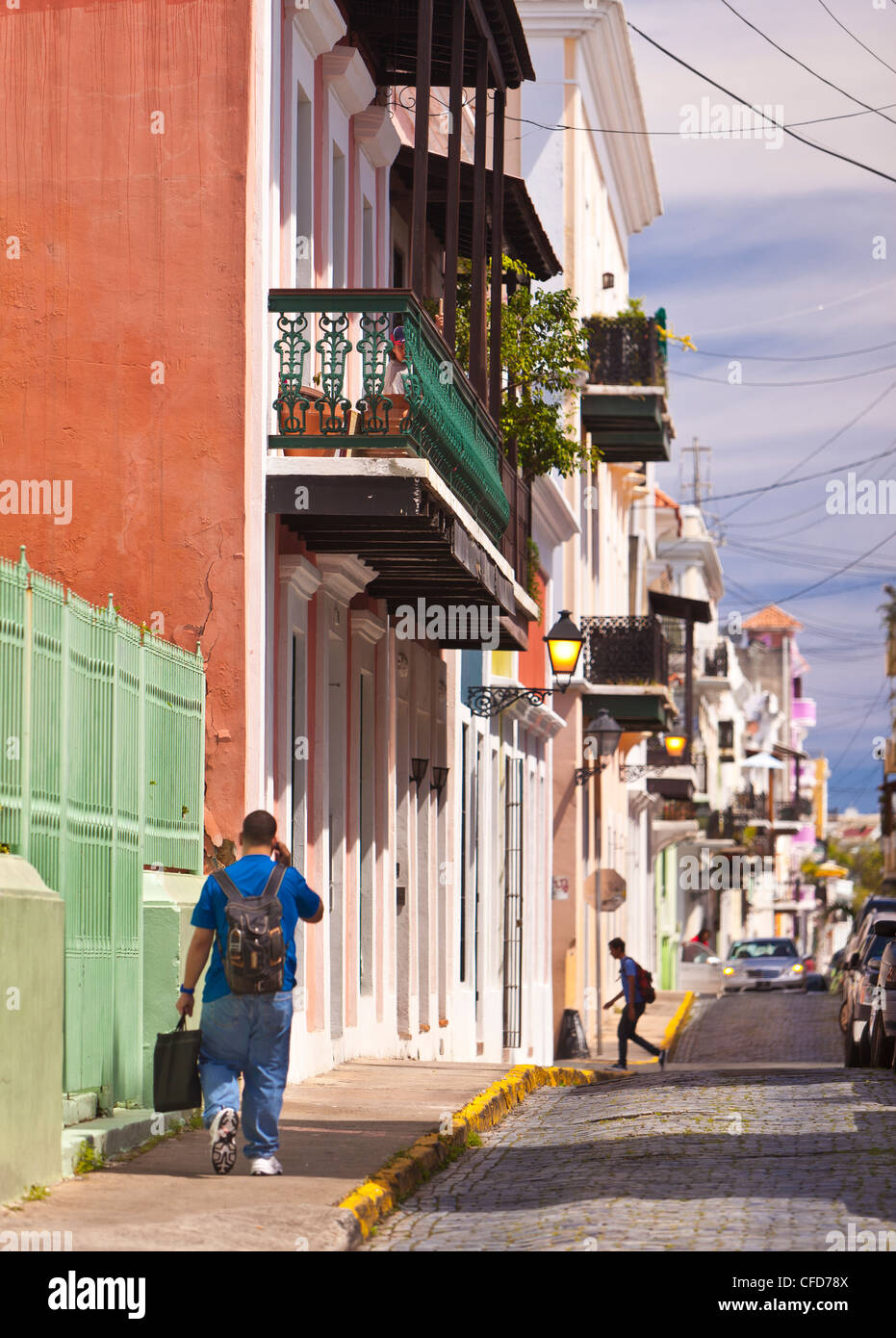 OLD SAN JUAN, PUERTO RICO - Street scene with historic buildings Stock  Photo - Alamy
