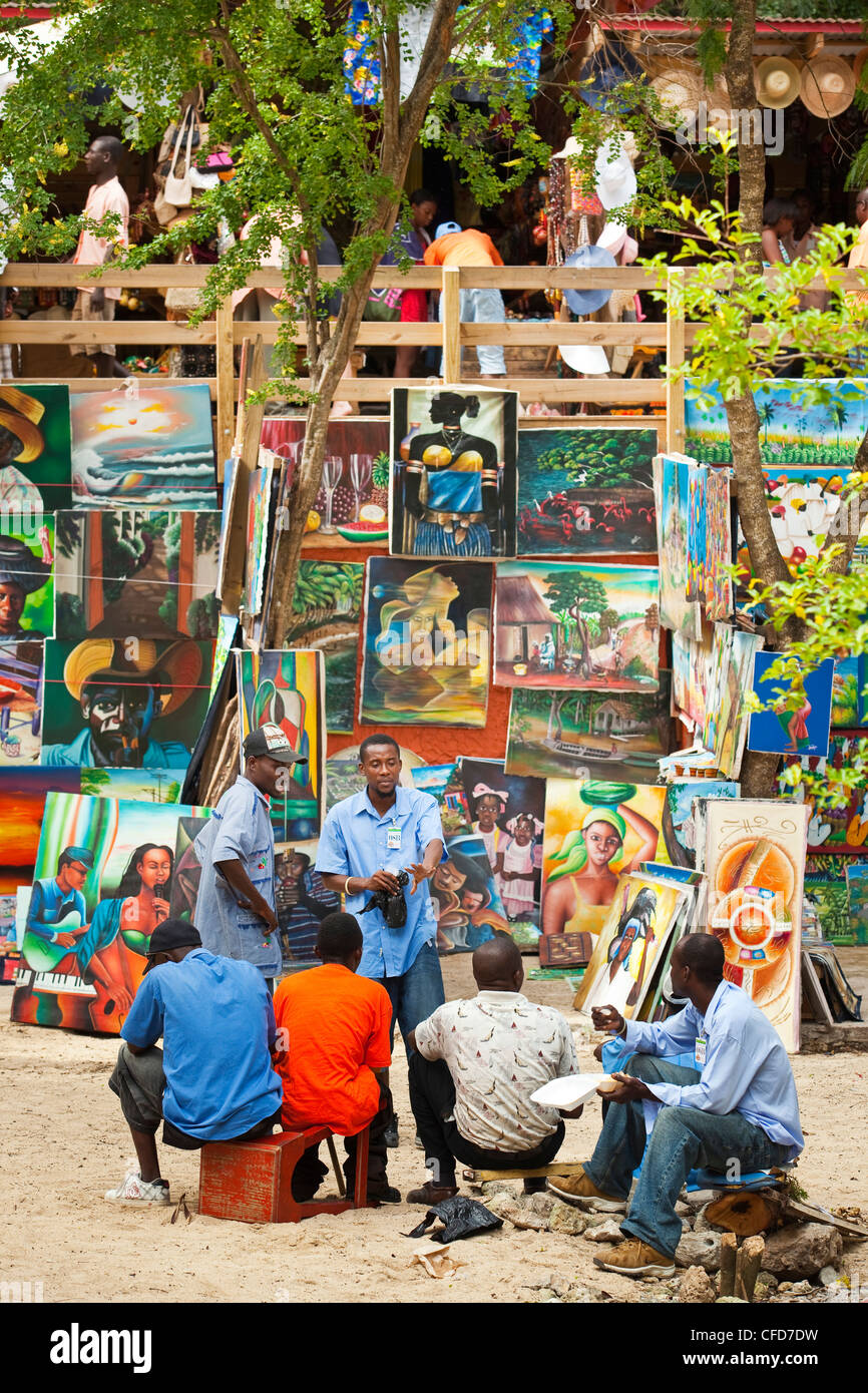 Arts and crafts market in the resort port of Labadee (Labadee or