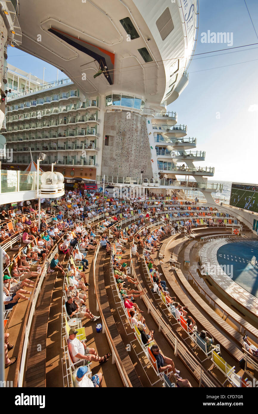 Open air theatre on deck 6 of Royal Caribbean's cruise ship Oasis of