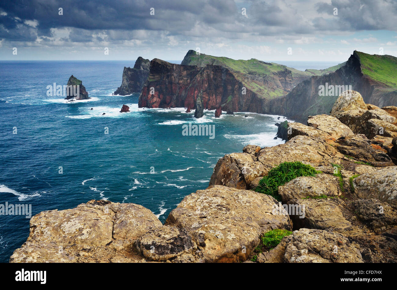 Ponta do Castelo, Madeira, Portugal, Atlantic Ocean, Europe Stock Photo
