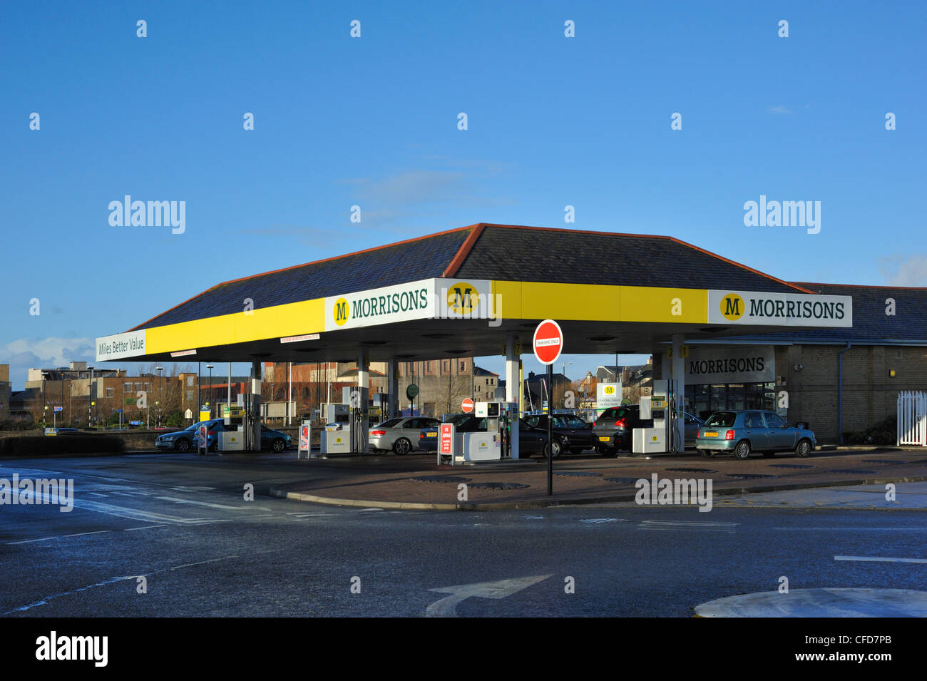 Morrisons petrol station. Central Drive, Morecambe, Lancashire, England