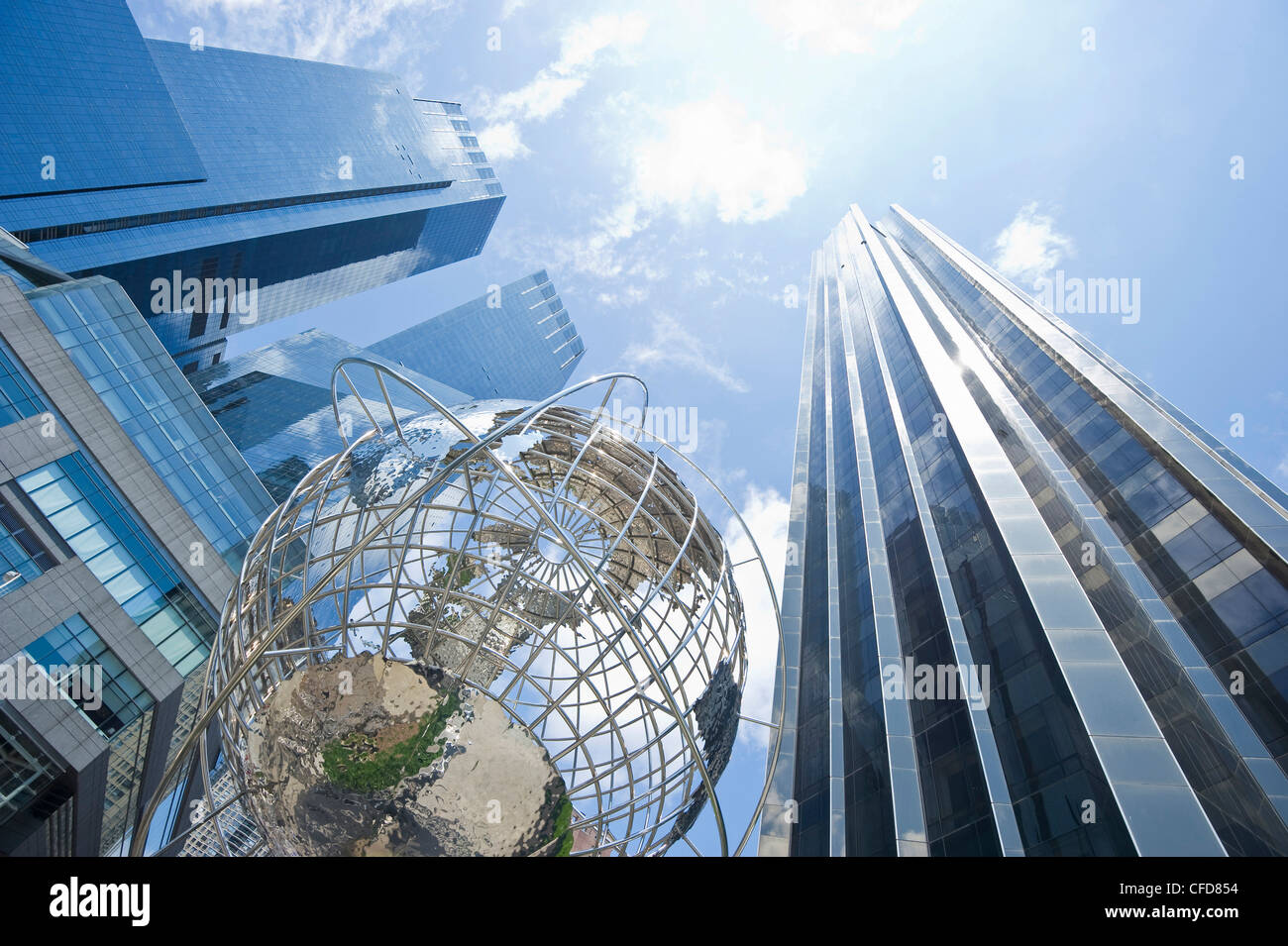 Columbus Circle and Trump Tower, Fifth Avenue, Manhattan, New York, USA Stock Photo