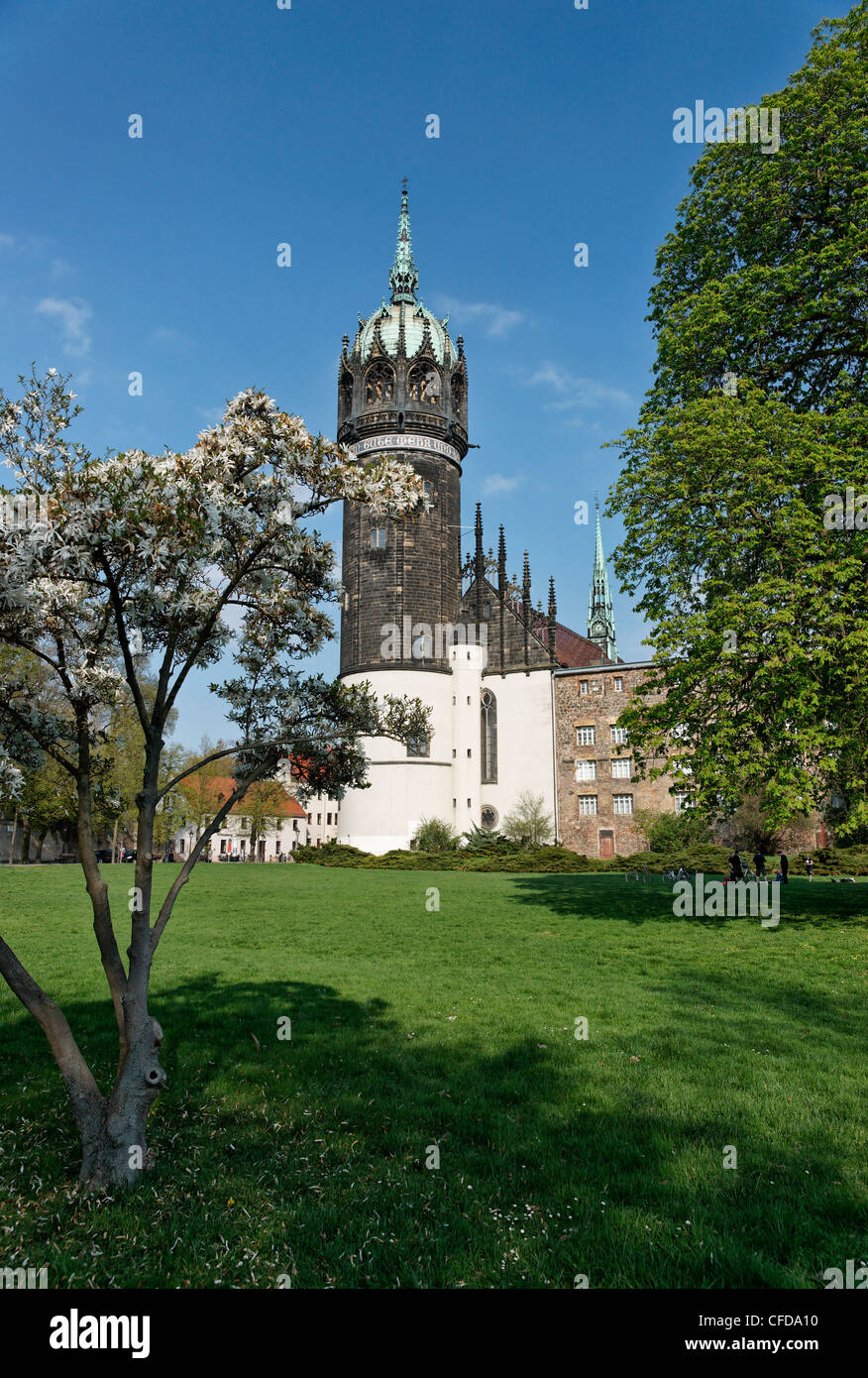All Saints' Church in Lutherstadt Wittenberg, Saxony-Anhalt, Germany Stock Photo