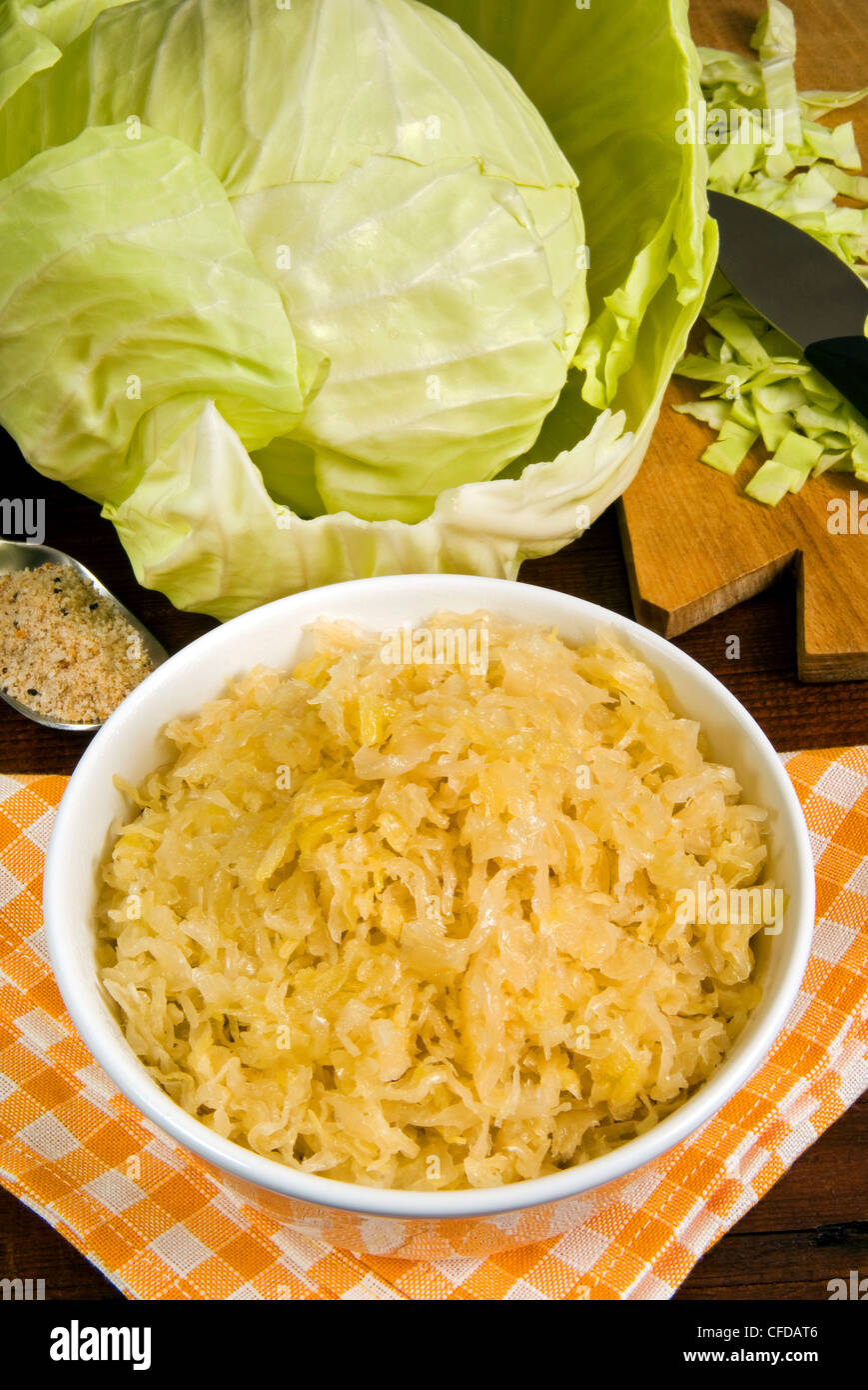 Sauerkraut (sour cabbage), a traditional German dish, Germany, Europe