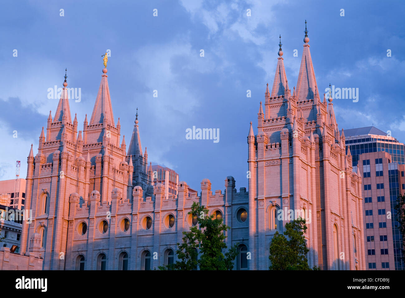 Mormon Temple in Temple Square, Salt Lake City, Utah, United States of