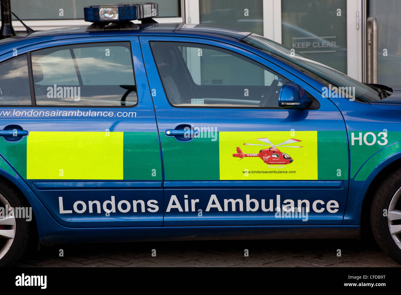 London Air Ambulance support vehicle (used at night), London Stock Photo