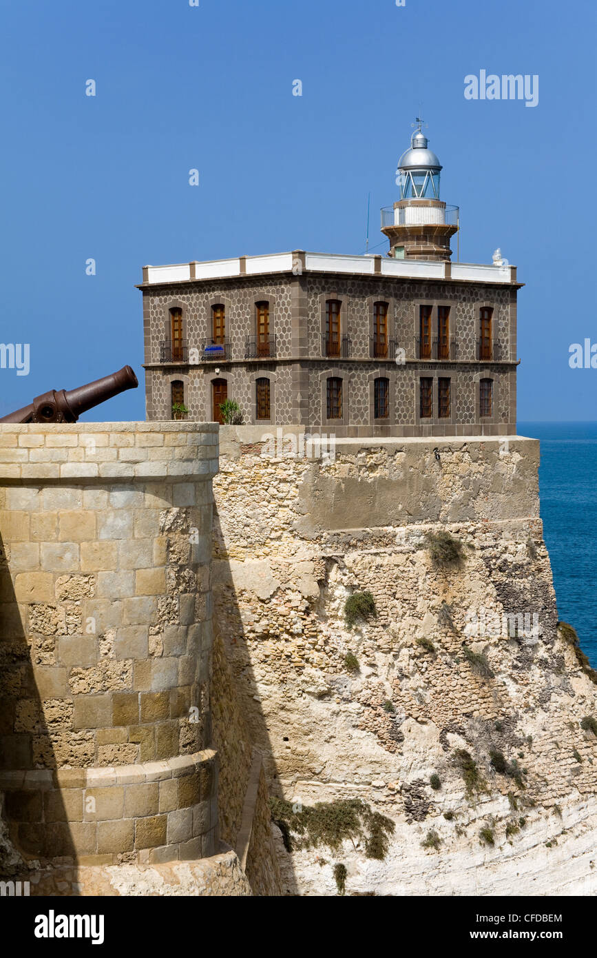 Lighthouse in Medina Sidonia (old town) District, Melilla, Spain, Spanish North Africa, Africa Stock Photo