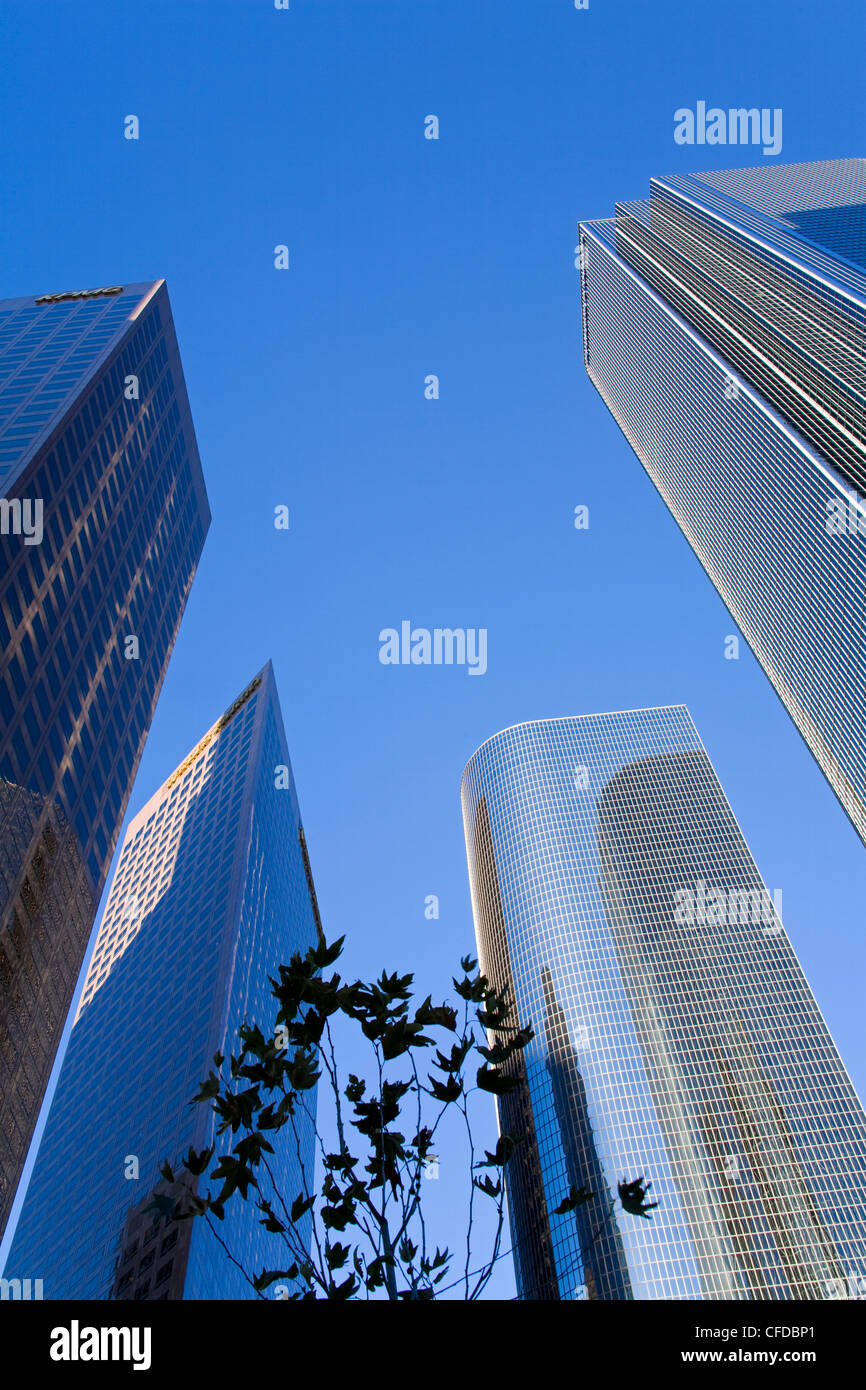 Downtown skyscrapers in Los Angeles, California, United States of America, Stock Photo