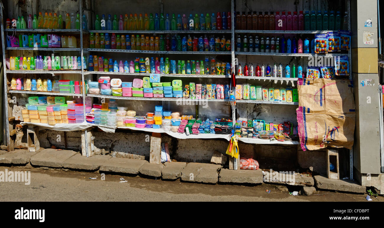 Domestic cleaning goods in the market in Pettah, Colombo, Sri Lanka