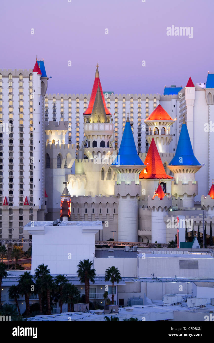 Excalibur Hotel and Casino, Las Vegas, Nevada, United States of America, Stock Photo