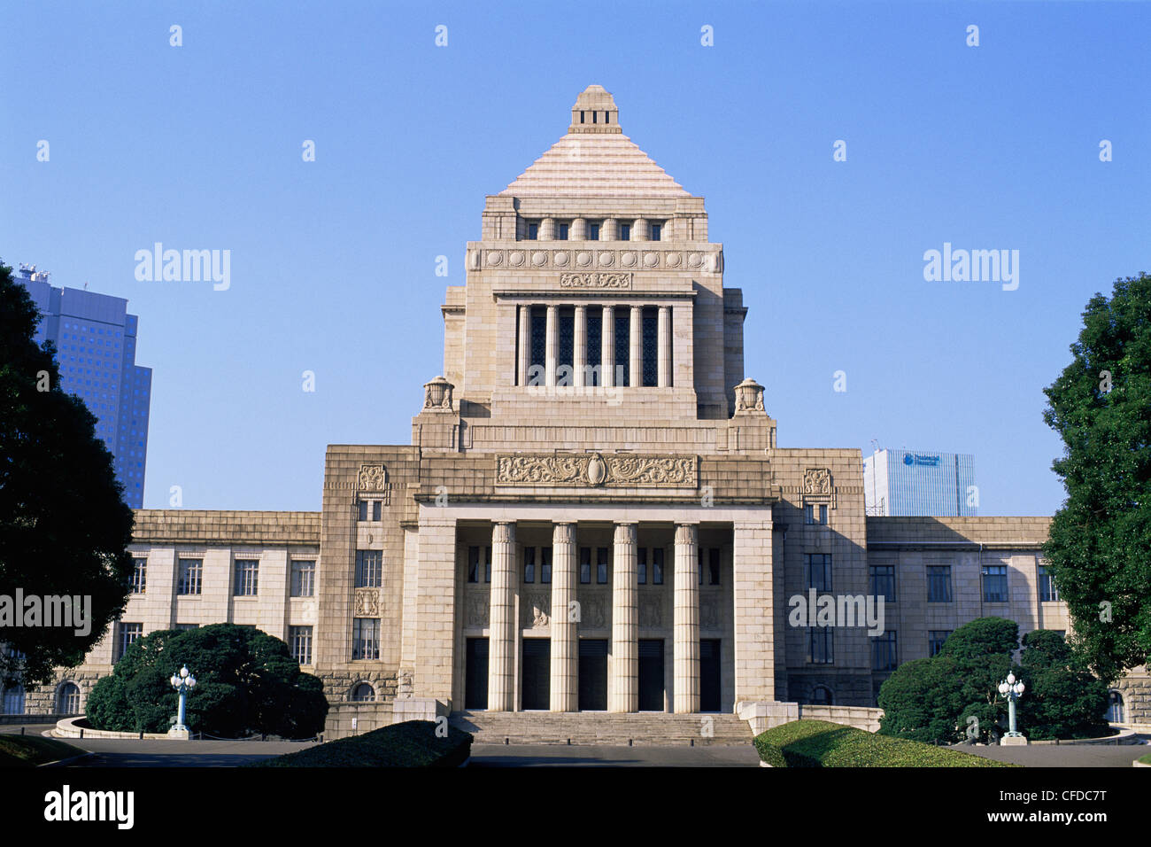 Japan, Honshu, Tokyo, Japanese Diet Building, Parliament Building Stock Photo