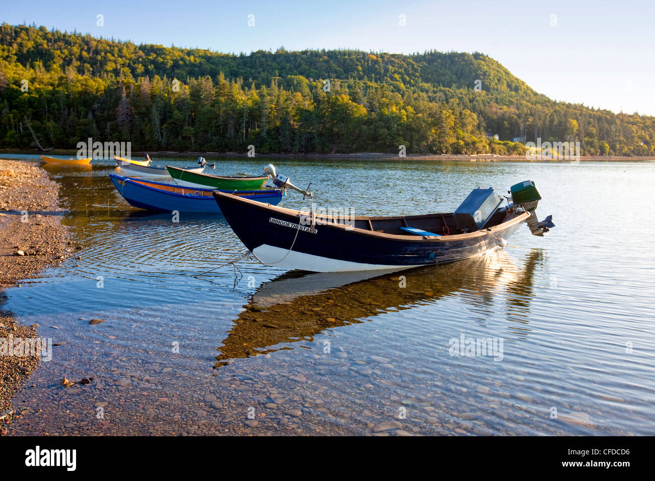 Wooden dories, Dark Harbour, Grand Manan Island, Bay of Fundy, New