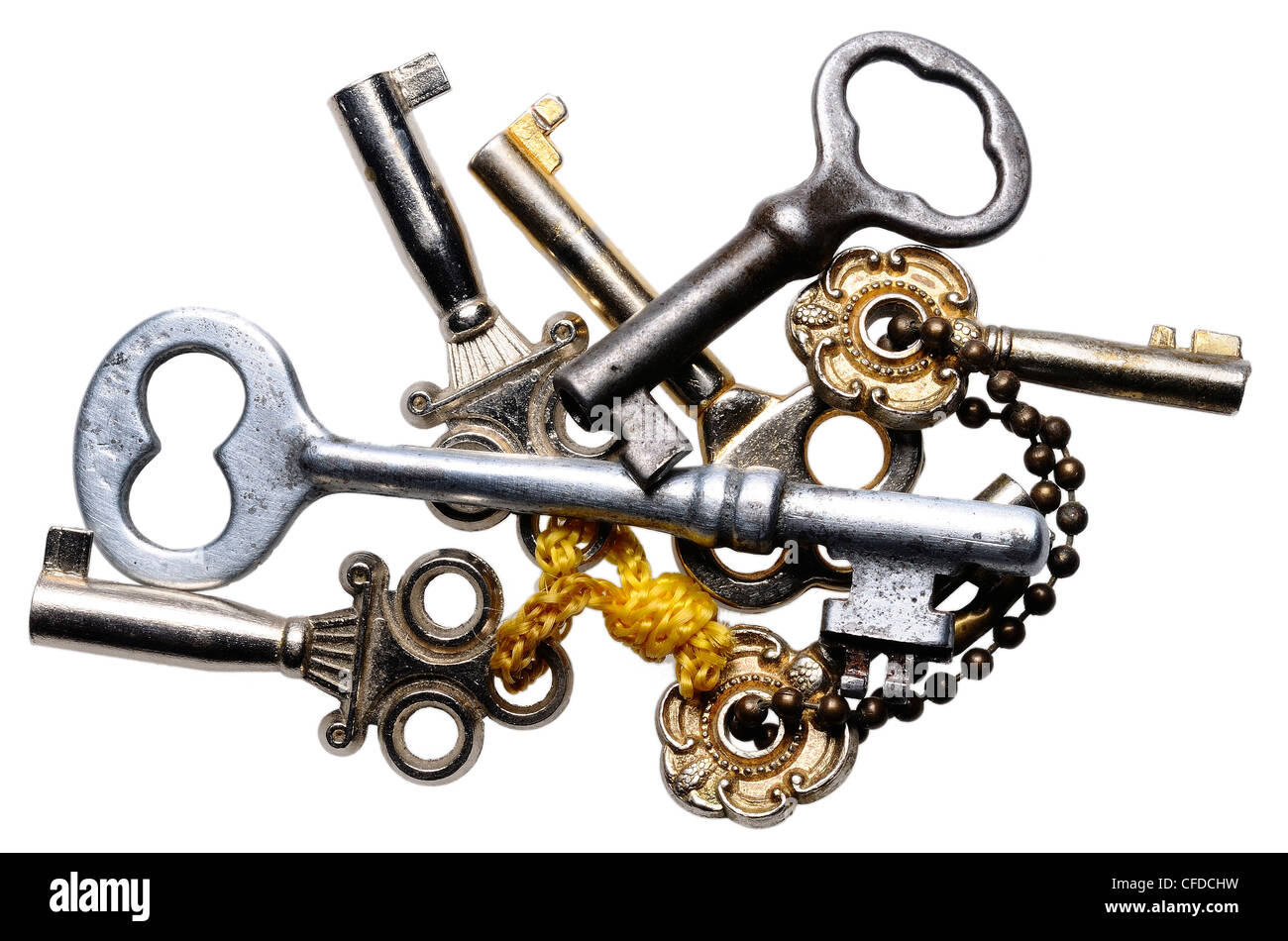 Assorted Antique Keys Stock Photo