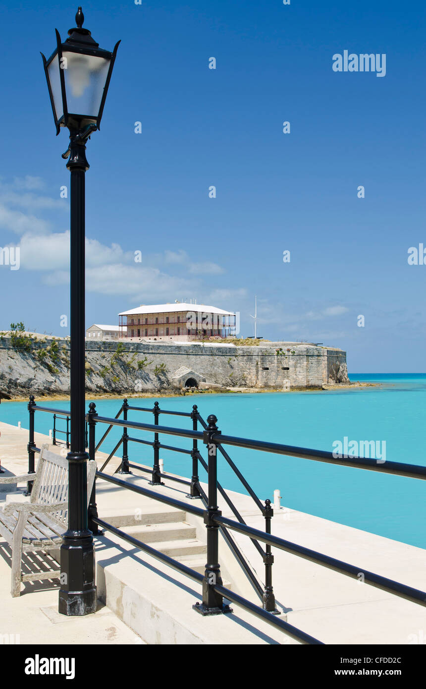 Commissioner's,part of the old fort wall at the Royal Naval Dockyard, Bermuda, Central America Stock Photo