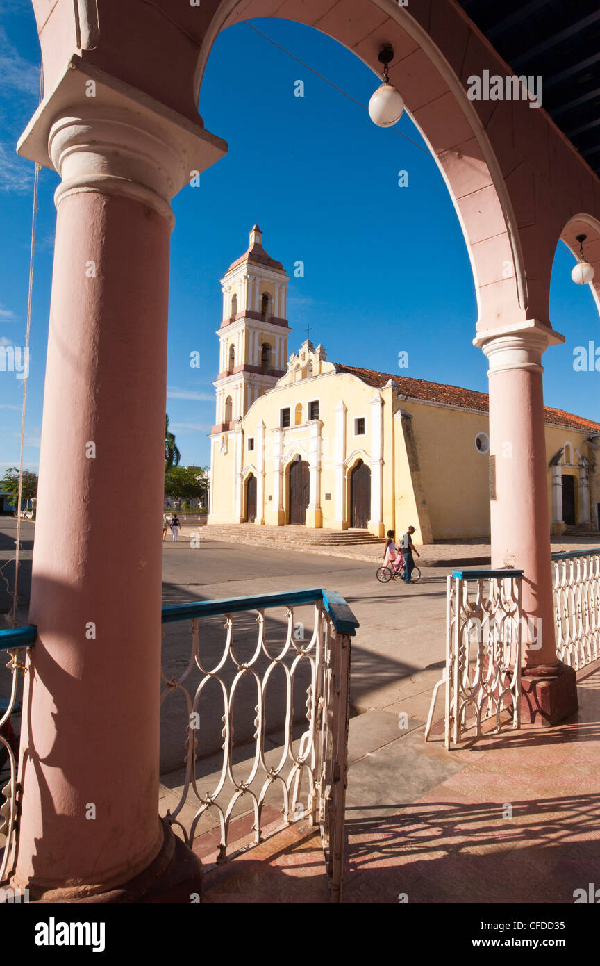 Iglesia Mayor of San Juan Bautista church, Remedios, Cuba, West Indies, Caribbean, Central America Stock Photo