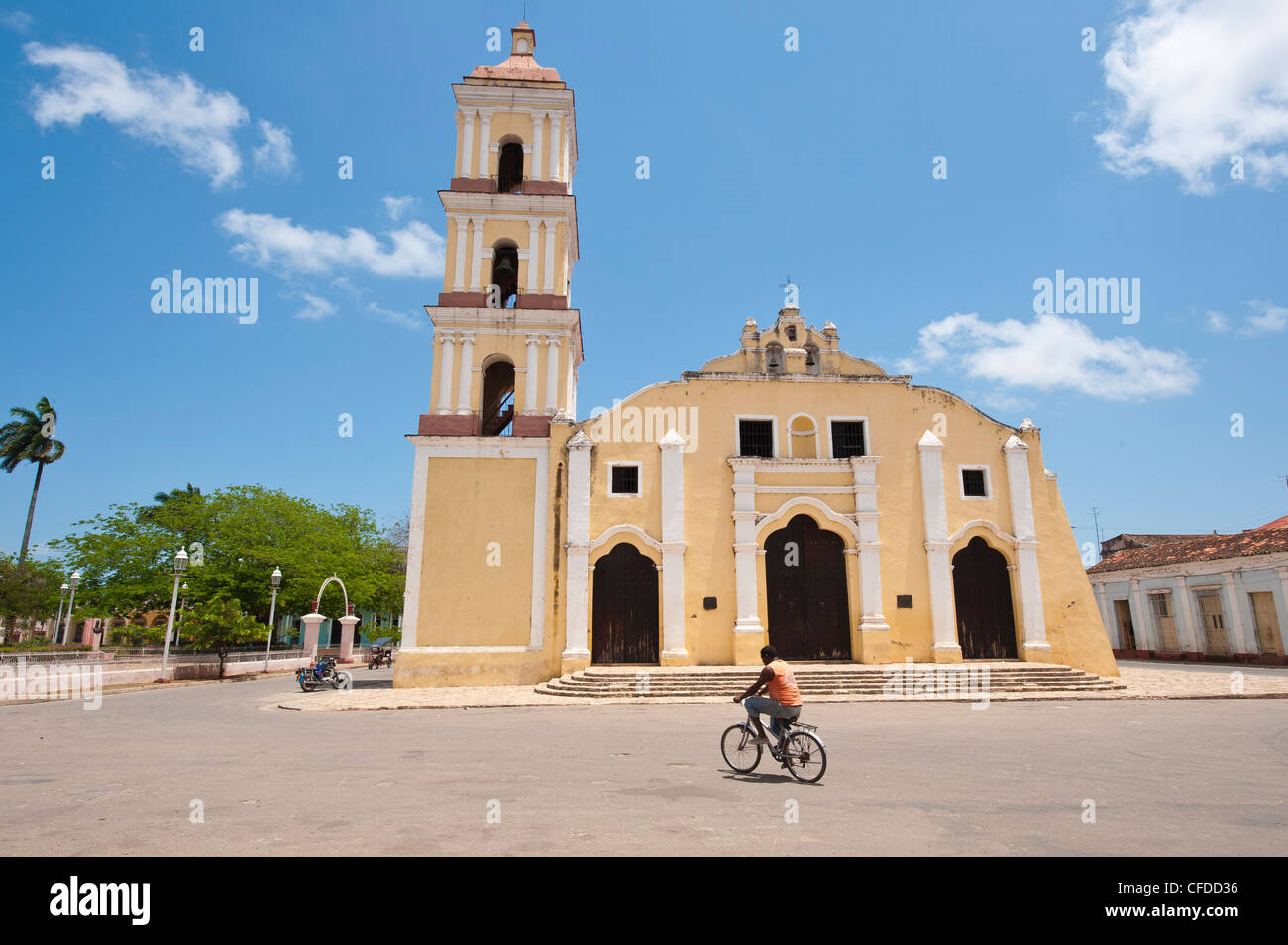 Iglesia Mayor of San Juan Bautista church in Remedios, Cuba, West Indies, Caribbean, Central America Stock Photo