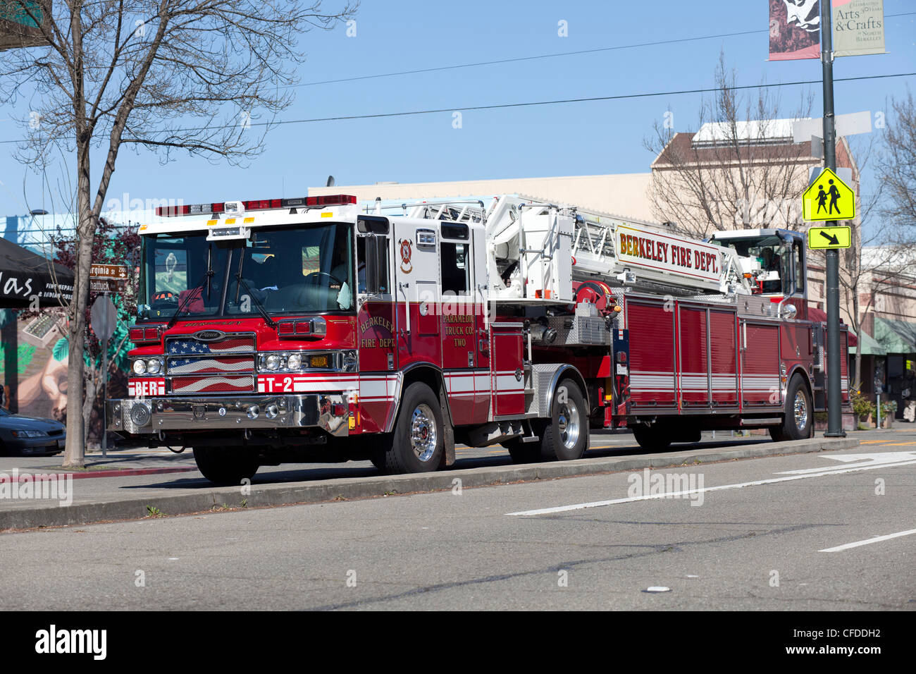 Ladder Truck, Berkeley Fire Department, Berkeley, Alameda County