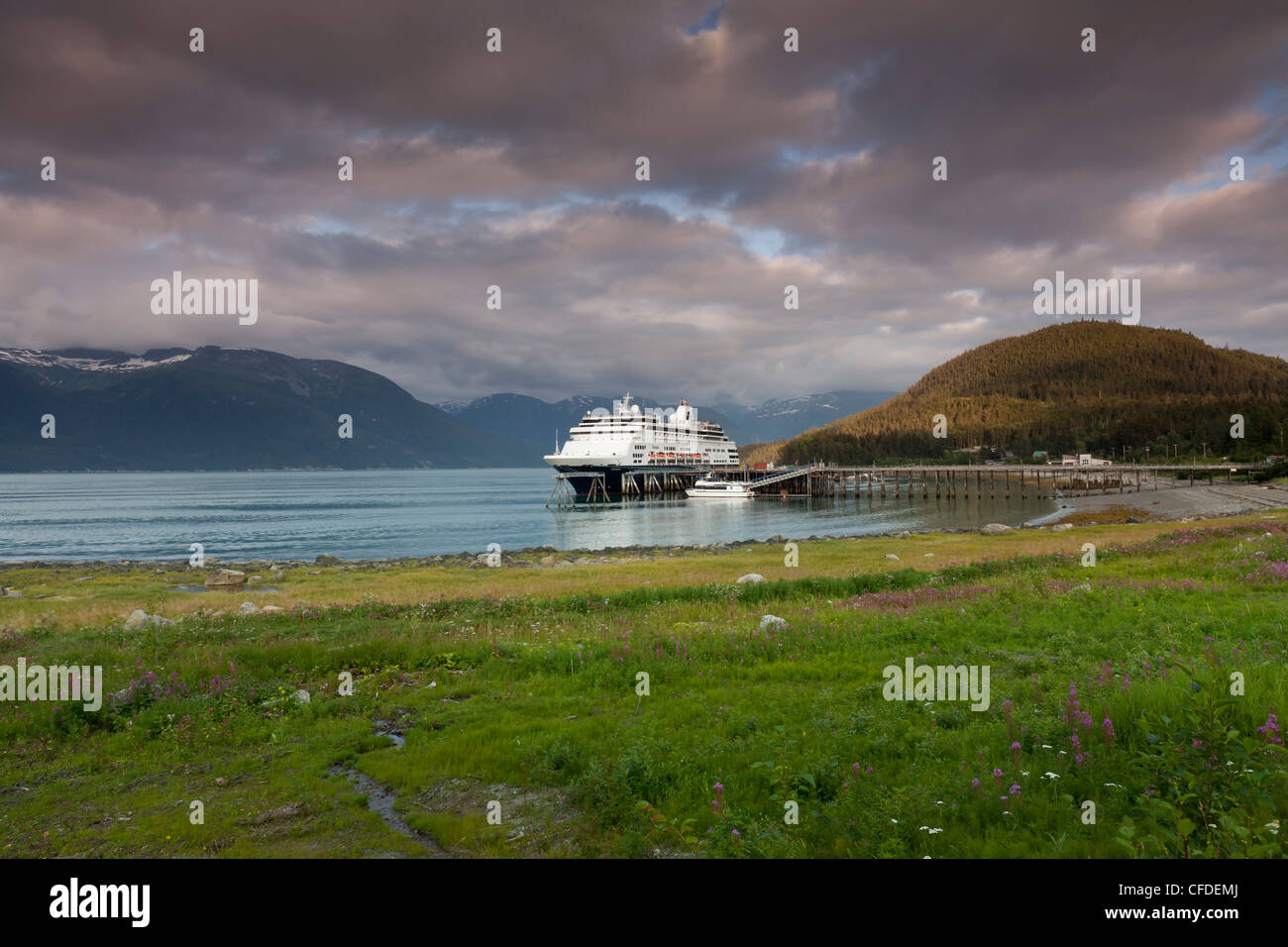 Port Chilkoot cruise ship dock in Haines, Alaska, United States of