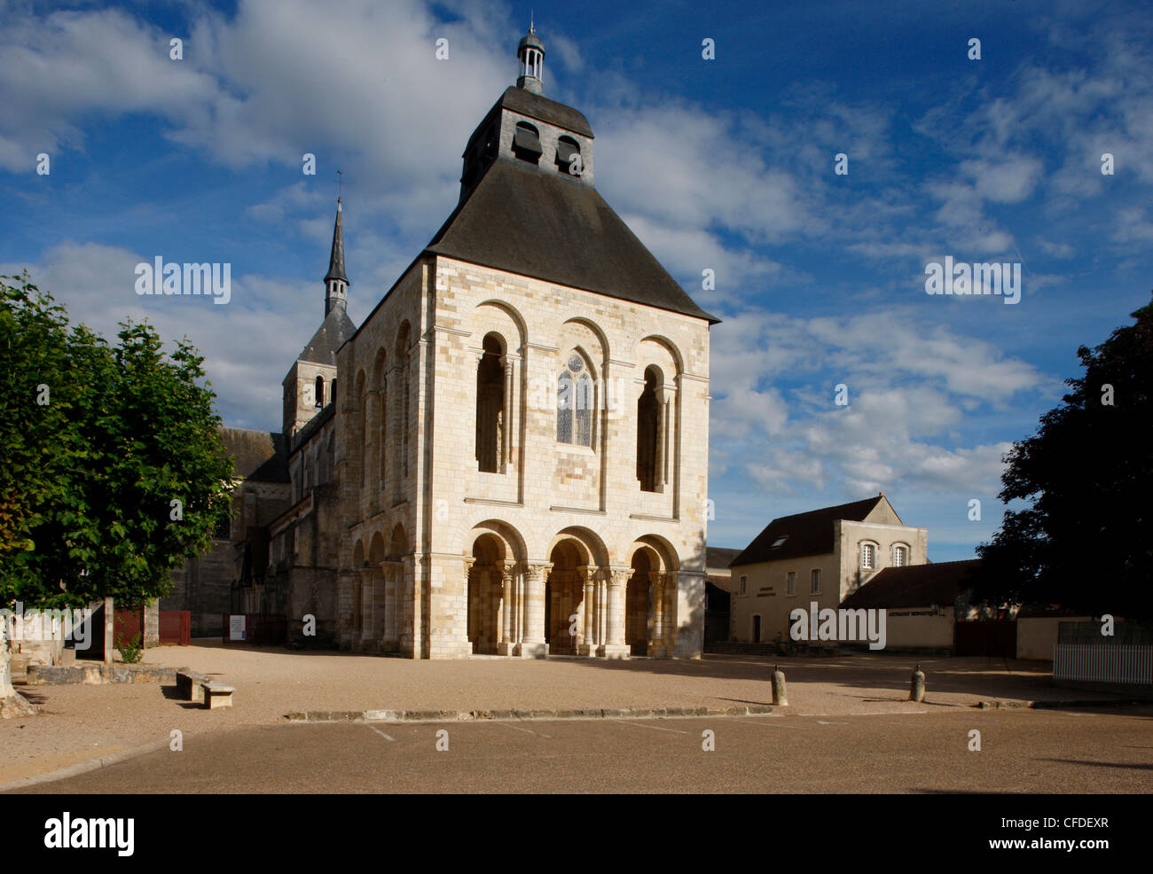 Fleury Benedictine Abbey, Saint-Benoit-sur-Loire, Loiret, France, Europe Stock Photo