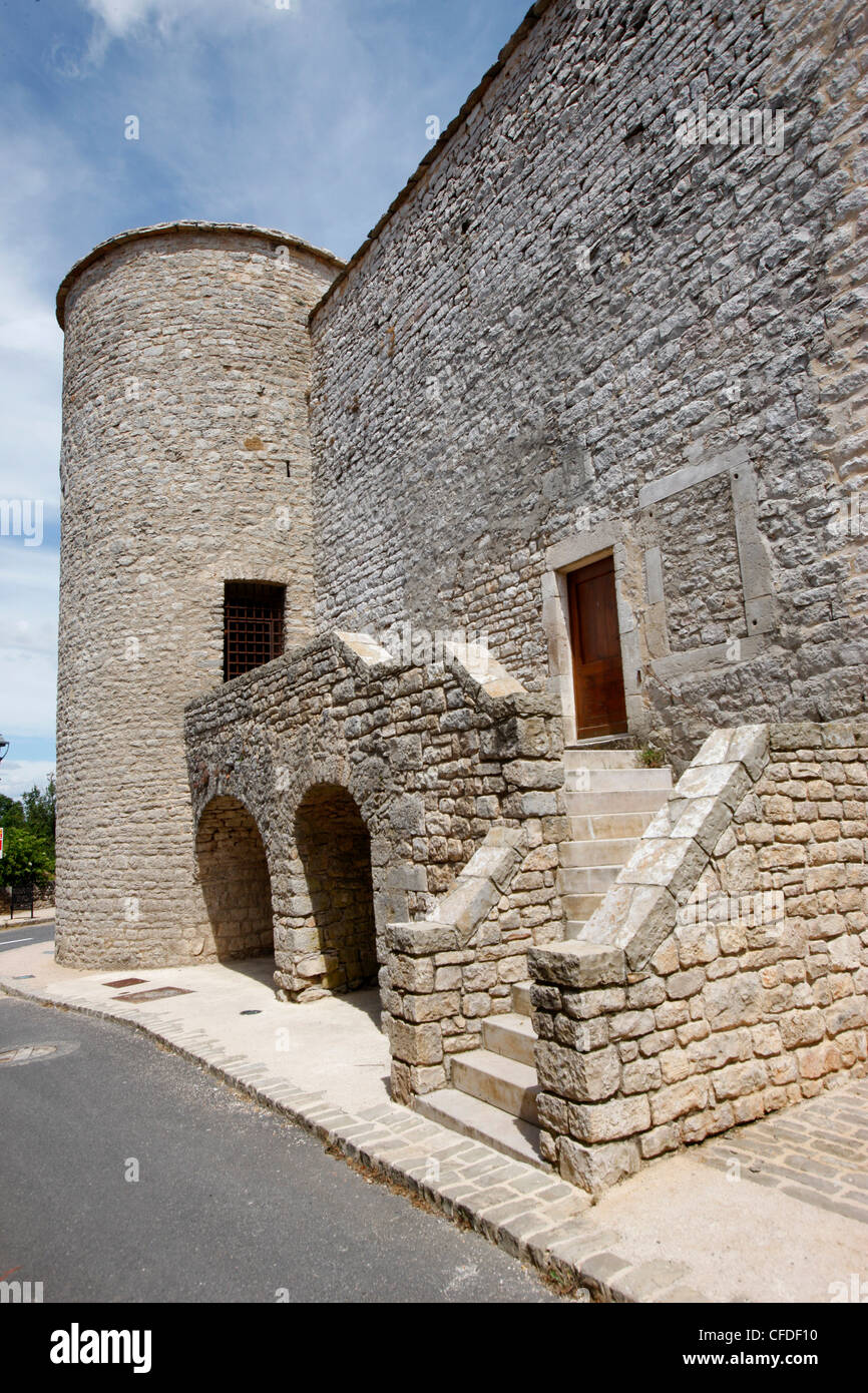 La Cavalerie fortified village, Aveyron, Massif Central, France, Europe Stock Photo