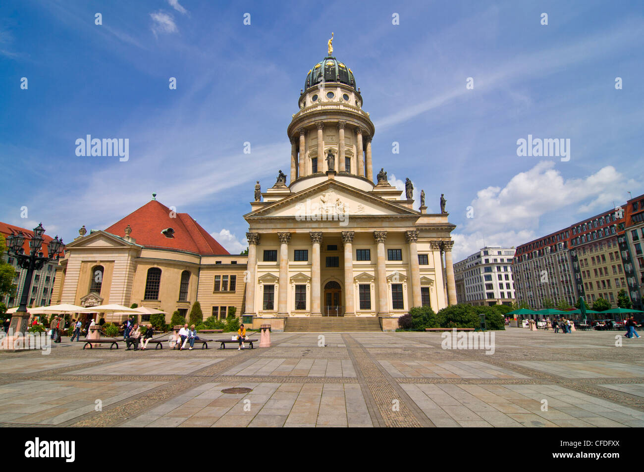 The Berlin Gendarmenmarkt, site of the Konzerthaus and the French and German Cathedrals, Berlin, Germany, Europe Stock Photo