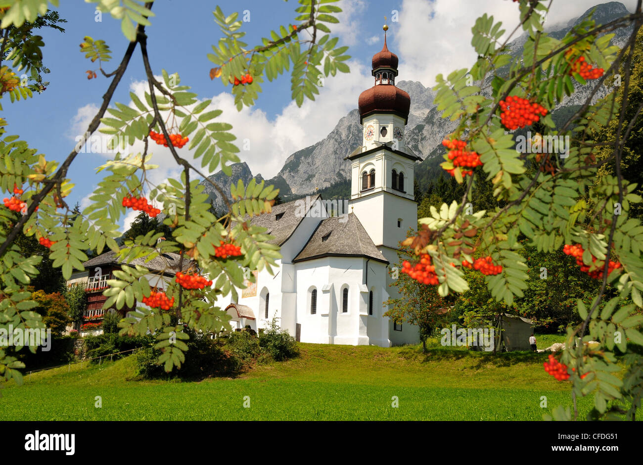 Church St. Martin above Wattens at Inn valley, Tyrol, Austria, Europe Stock Photo
